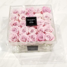 25 holes Square Velvet Acrylic flower gift box